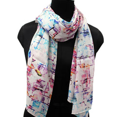 Classy Multicolor Printed Muslin Casual Scarves/Stoles for Women SC61