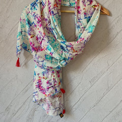 Classy Multicolor Printed Muslin Casual Scarves/Stoles for Women SC61
