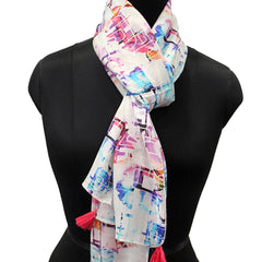 Classy Multicolor Printed Muslin Casual Scarves/Stoles for Women SC61