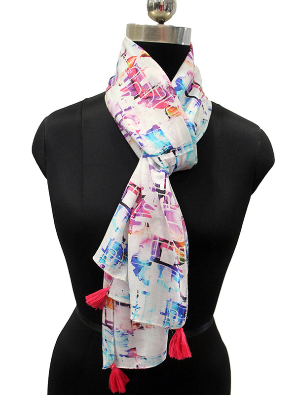 Classy Multicolor Printed Muslin Casual Scarves/Stoles for Women SC61