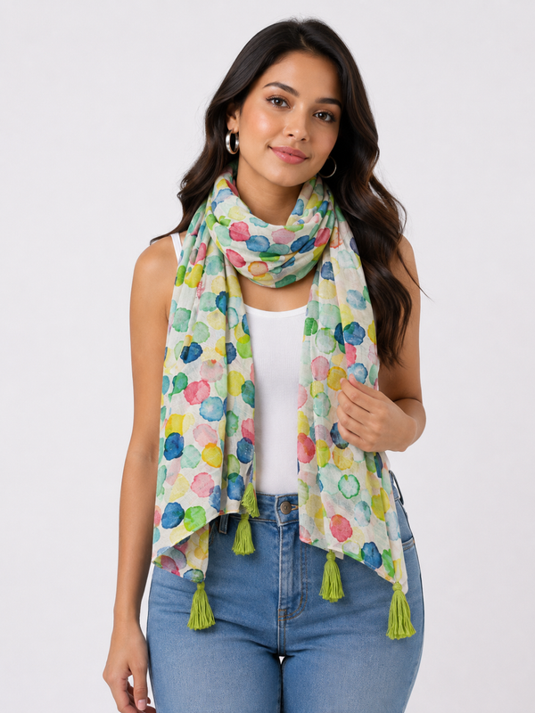 Splendid Multicolor Printed Muslin Everyday Scarves/Stoles for Women SC66