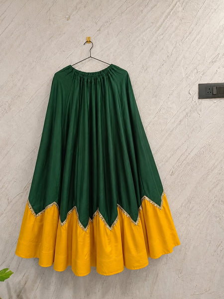 Cotton Silk Lace Work Navratri Lehenga
