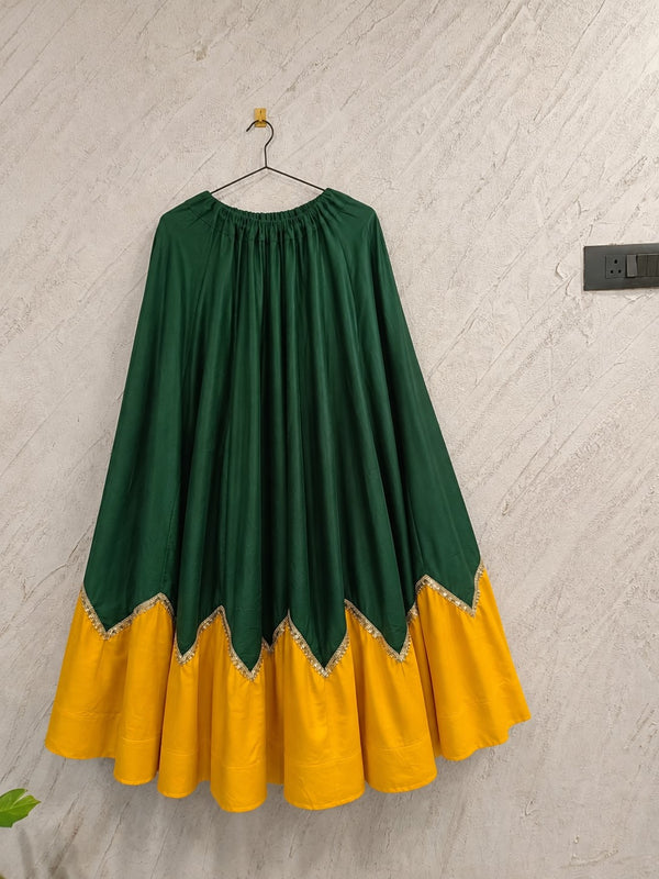 Cotton Silk Lace Work Navratri Lehenga