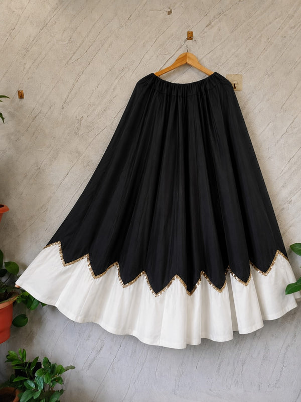 Cotton Silk Lace Work Navratri Lehenga