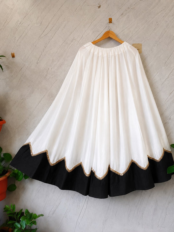 Cotton Silk Lace Work Navratri Lehenga