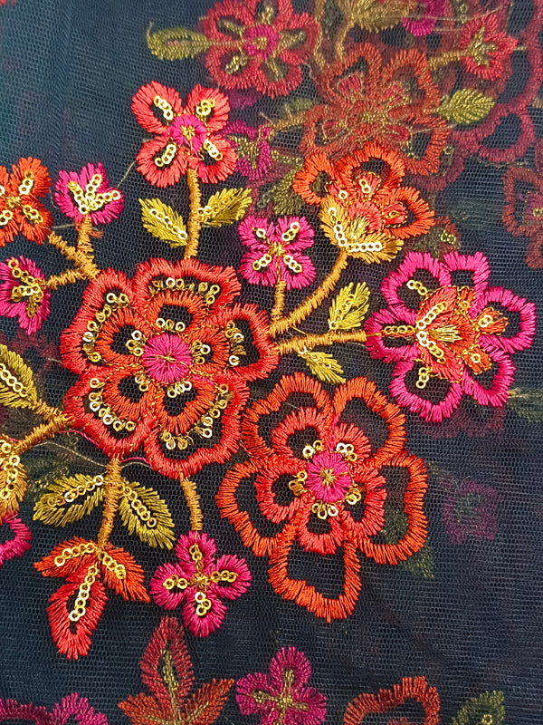 Desi Butik 's Floral Embroidered Dupatta DB2250