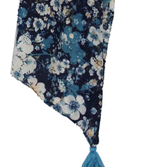 Splendid Blue Printed Muslin Designer Scarves/Stoles for Women SC70