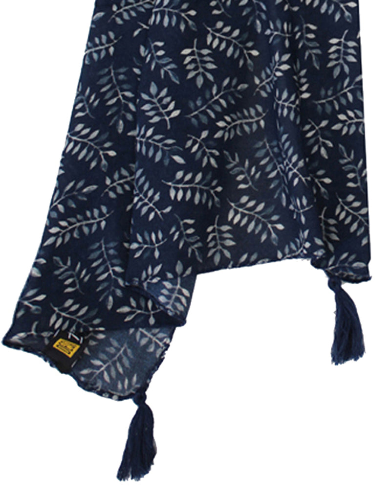 Appealing Blue Printed Muslin Everyday Scarves/Stoles for Women SC72
