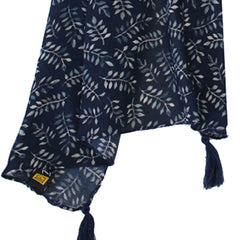 Appealing Blue Printed Muslin Everyday Scarves/Stoles for Women SC72