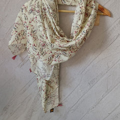 Splendid white Printed Muslin Daily Wear Scarves/Stoles for Women SC73