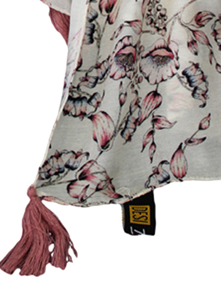 Splendid white Printed Muslin Daily Wear Scarves/Stoles for Women SC73