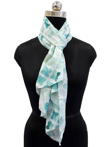 Pretty Green Printed Muslin Everyday Scarves/Stoles for Women SC7