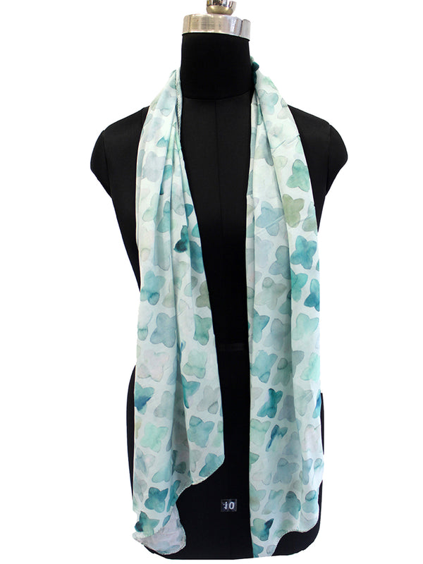 Pretty Green Printed Muslin Everyday Scarves/Stoles for Women SC7