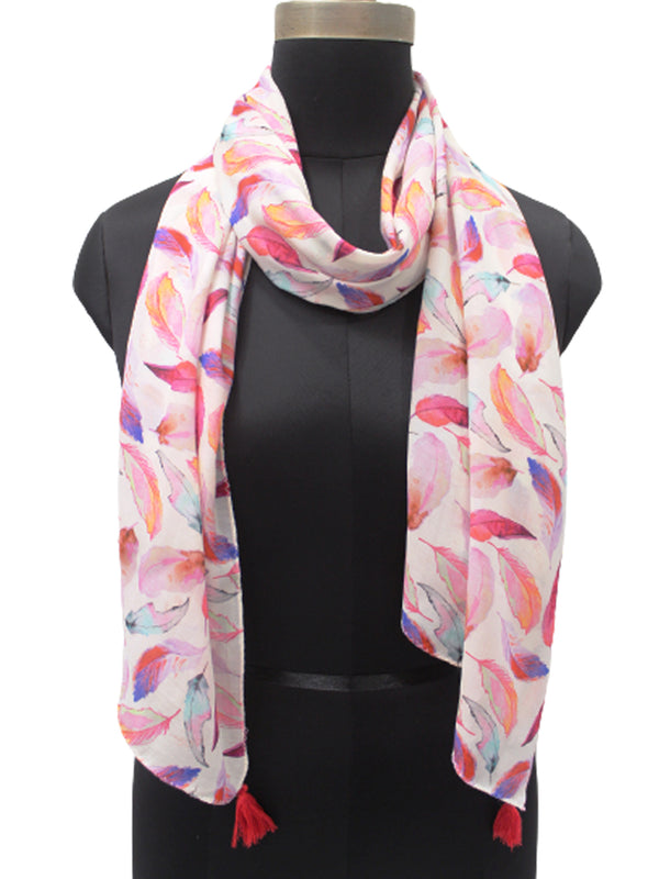 Elegant Multicolor Printed Muslin Daily Wear Scarves/Stoles for Women SC8