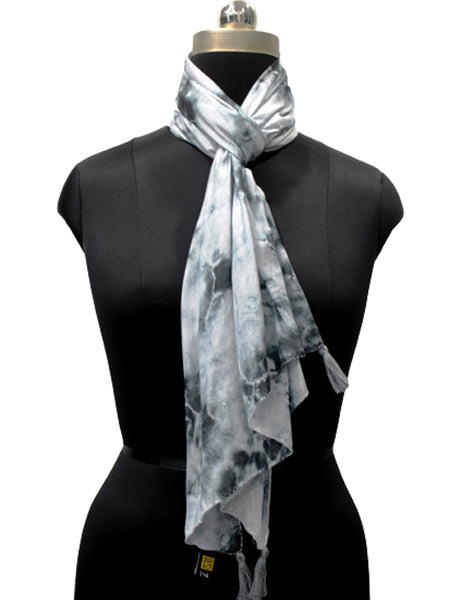 Beautiful Grey Tie Dye Muslin Everyday Scarves/Stoles for Women SC93