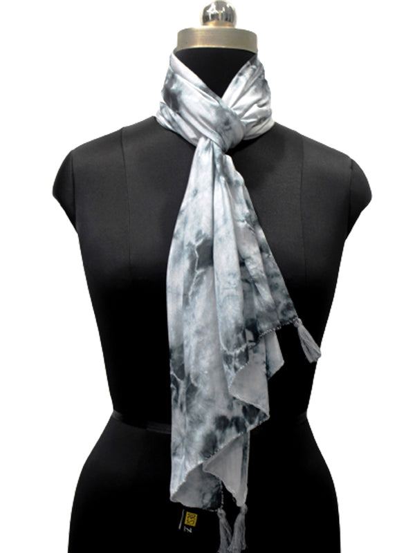 Beautiful Grey Tie Dye Muslin Everyday Scarves/Stoles for Women SC93