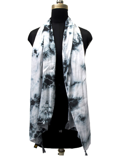Beautiful Grey Tie Dye Muslin Everyday Scarves/Stoles for Women SC93
