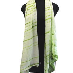 Decent Green Tie Dye Muslin Everyday Scarves/Stoles for Women SC94
