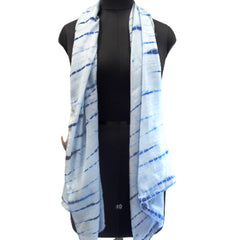 Splendid Blue Tie Dye Muslin Everyday Scarves/Stoles for Women SC95