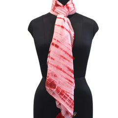 Stunning Red Tie Dye Muslin Everyday Scarves/Stoles for Women SC96
