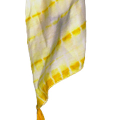 Pleasing Lemon Yellow Tie Dye Muslin Everyday Scarves/Stoles for Women SC97