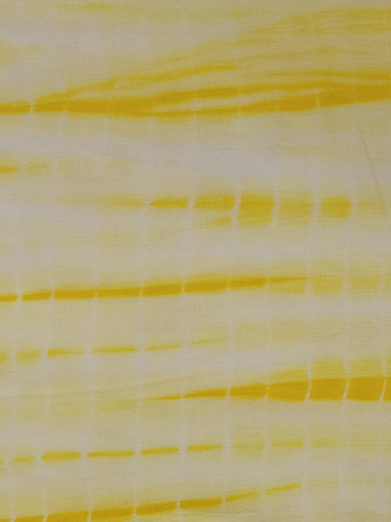 Pleasing Lemon Yellow Tie Dye Muslin Everyday Scarves/Stoles for Women SC97