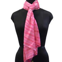 Pretty Rani Pink Tie Dye Muslin Everyday Scarves/Stoles for Women SC98