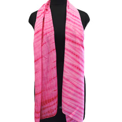 Pretty Rani Pink Tie Dye Muslin Everyday Scarves/Stoles for Women SC98