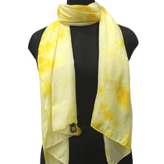 Beautiful Yellow Tie Dye Muslin Everyday Scarves/Stoles for Women SC99