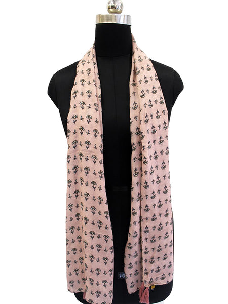 Alluring Mauve Printed Muslin Casual Scarves/Stoles for Women SC9