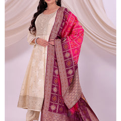 Multicolor Women's Mixed Silk Dupatta suitable for Navratri, Diwali & All Occasions