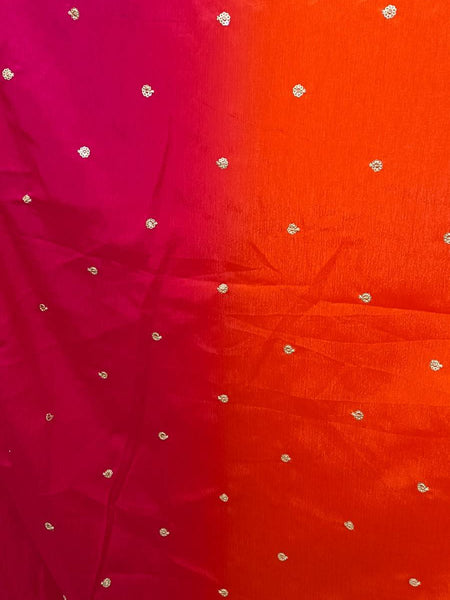 Desi Butik Royal Pink-Orange Ombre Dupatta