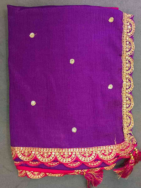 Desi Butik Ombre Pink & Purple Dupatta for Women