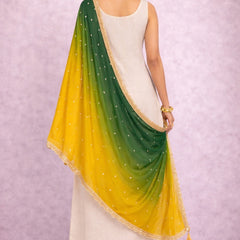 Desi Butik's Green-Yellow Ombre Dupatta