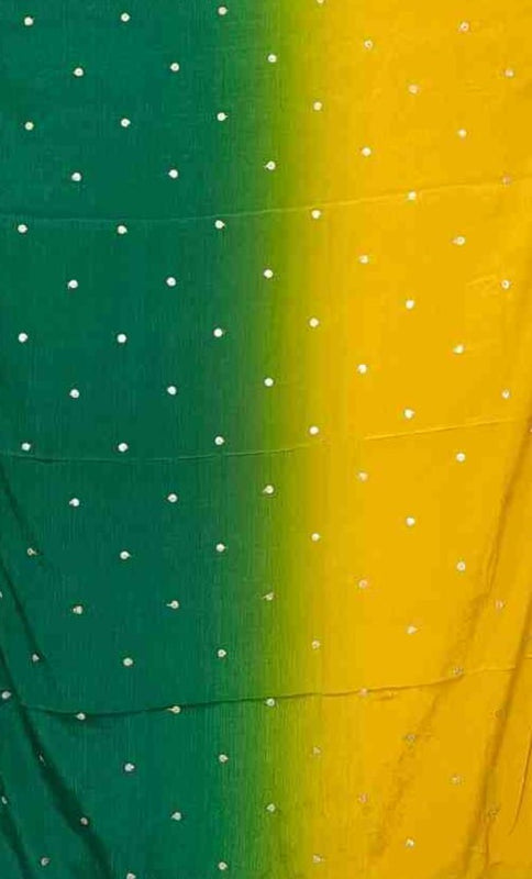 Desi Butik's Green-Yellow Ombre Dupatta