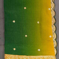 Desi Butik's Green-Yellow Ombre Dupatta