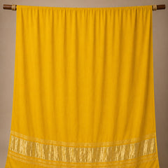 Desi Butik Women’s Yellow Gaji Silk Solid Dupatta DB2257