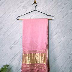 Desi Butik Women’s Peach Gaji Silk Solid Dupatta DB2259