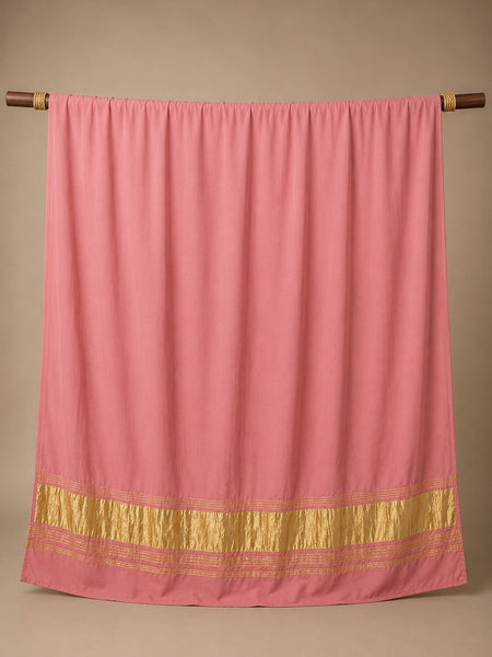Desi Butik Women’s Peach Gaji Silk Solid Dupatta DB2259