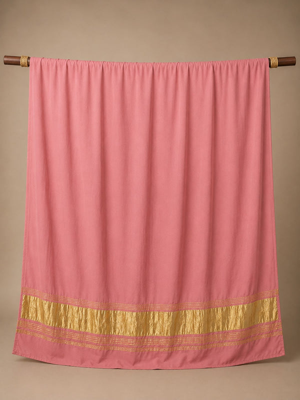 Desi Butik Women’s Peach Gaji Silk Solid Dupatta DB2259
