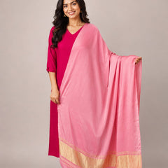 Desi Butik Women’s Peach Gaji Silk Solid Dupatta DB2259