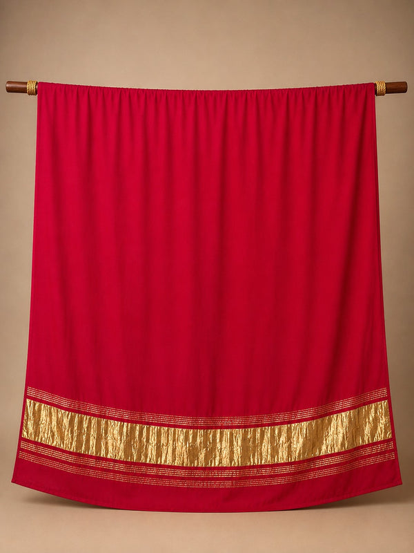 Desi Butik Women’s Rani Pink Gaji Silk Solid Dupatta DB2260