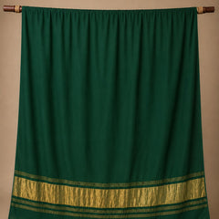 Desi Butik Women’s Bottle Green Gaji Silk Solid Dupatta DB2262