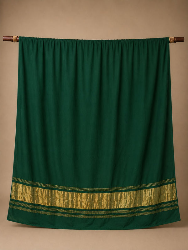 Desi Butik Women’s Bottle Green Gaji Silk Solid Dupatta DB2262