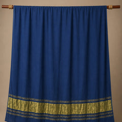 Desi Butik Women’s Navy Blue Gaji Silk Solid Dupatta DB2261