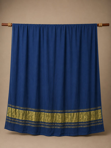 Desi Butik Women’s Navy Blue Gaji Silk Solid Dupatta DB2261