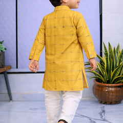 Boys  Solid Pure Cotton Ethnic Kurta Set with Trousers