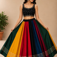 Cotton Silk Stitched Only Lehenga