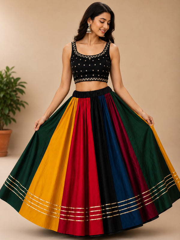 Cotton Silk Stitched Only Lehenga