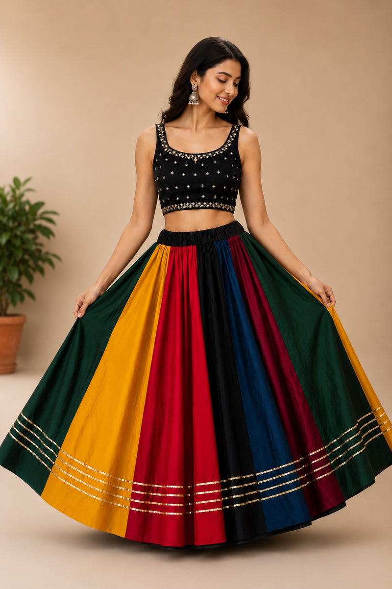 Cotton Silk Stitched Only Lehenga